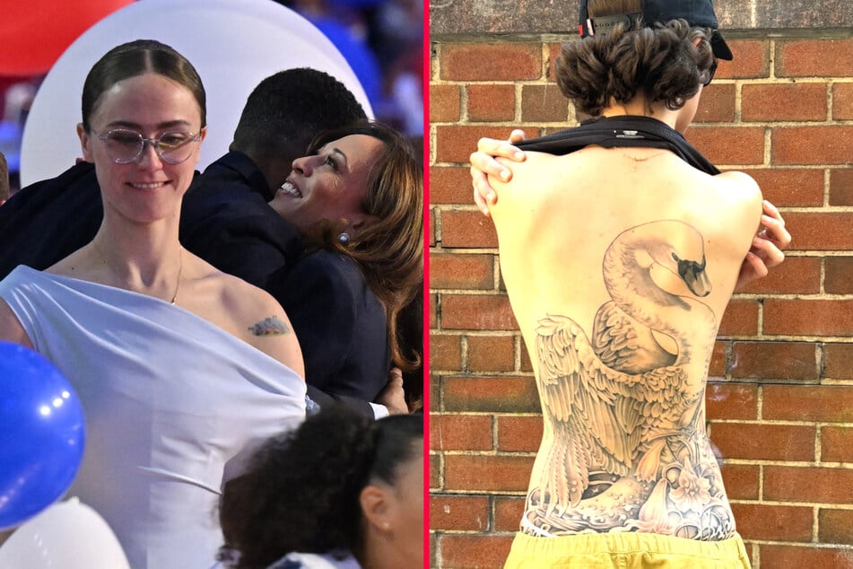 Kamala Harris' stepdaughter Ella Emhoff shocks with huge new back tattoo