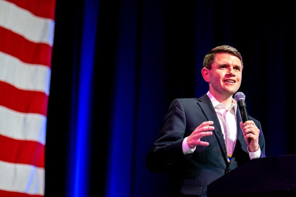 Democratic US Senate candidate James Talarico speaks during a campaign rally in August 2026 in Kerrville, Texas. Talarico continues to battle misinformation as he goes head-to-head with Trump-backed Texas Attorney General Ken Paxton. 