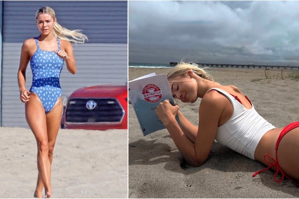 Livvy Dunne has dropped a look at her lifeguard training in preparation for her role on the Baywatch reboot.