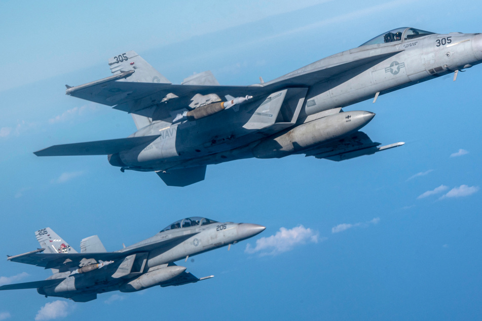 Two US Navy pilots were shot down over the Red Sea early Sunday in "an apparent case of friendly fire," the military said (file photo).