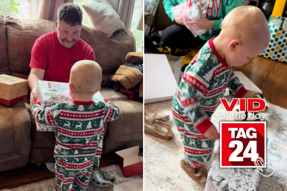 Viral Video of the Day for December 29, 2025: Baby's Christmas gift delivery comes with extra enthusiasm!