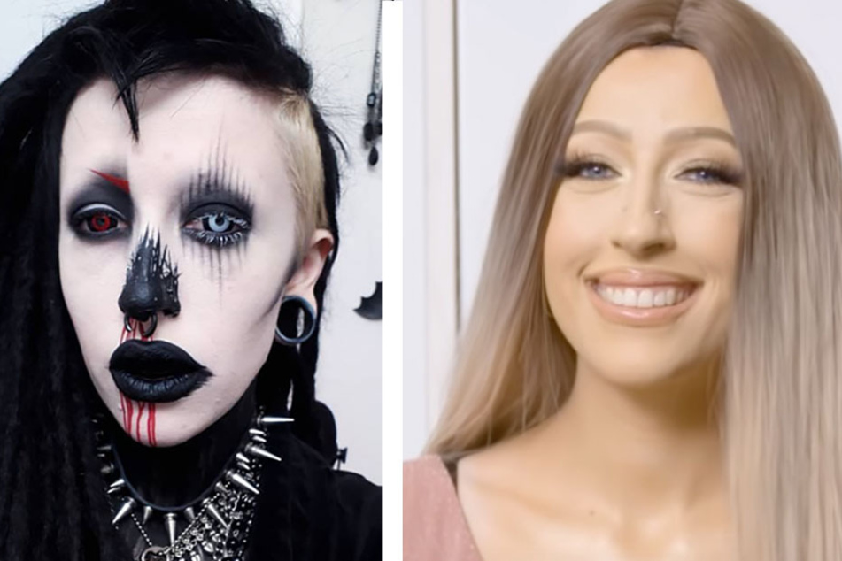 Aryn has been an extreme goth since her middle school days, so the makeover was a huge change for her.