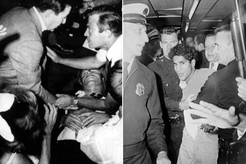 Sirhan Sirhan, who fatally shot Robert F. Kennedy (l.) in 1968, has been denied parole.
