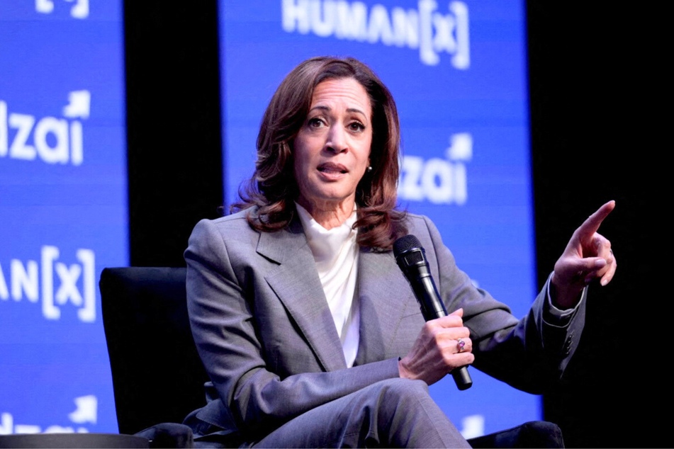 Kamala Harris speaks onstage during the HumanX AI Conference 2025 at Fontainebleau Las Vegas on March 09, 2025 in Las Vegas, Nevada.