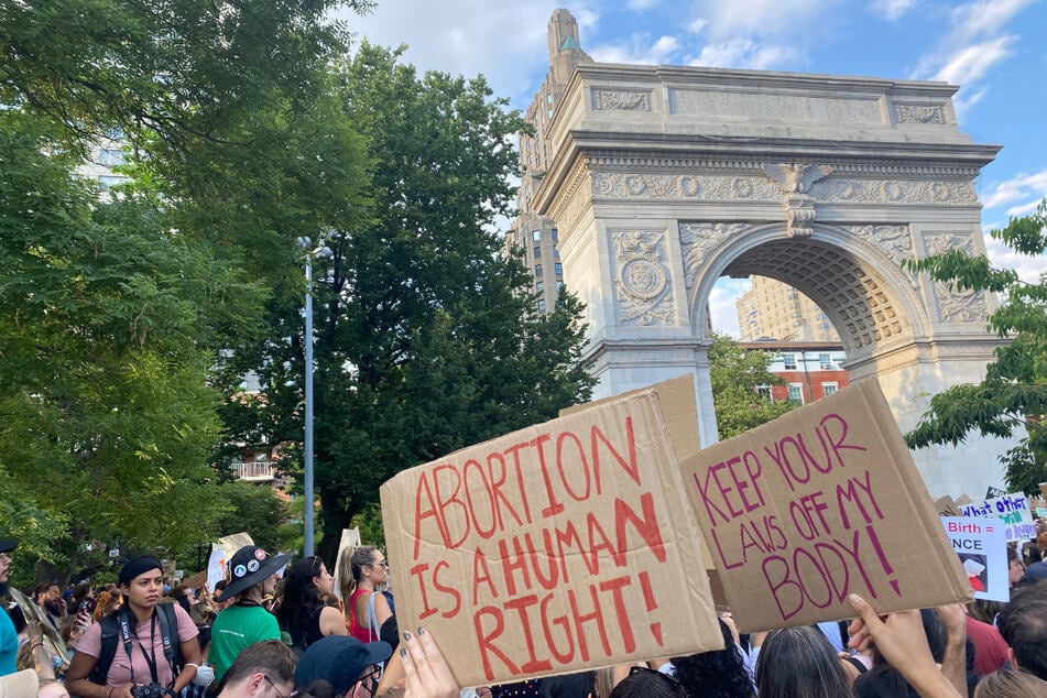 New York City protests the landmark overturn of Roe v. Wade