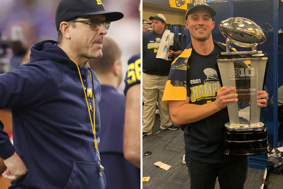 Connor Stalions' (r.) punishment from Michigan amid the football team's cheating scandal has the college football world divided.