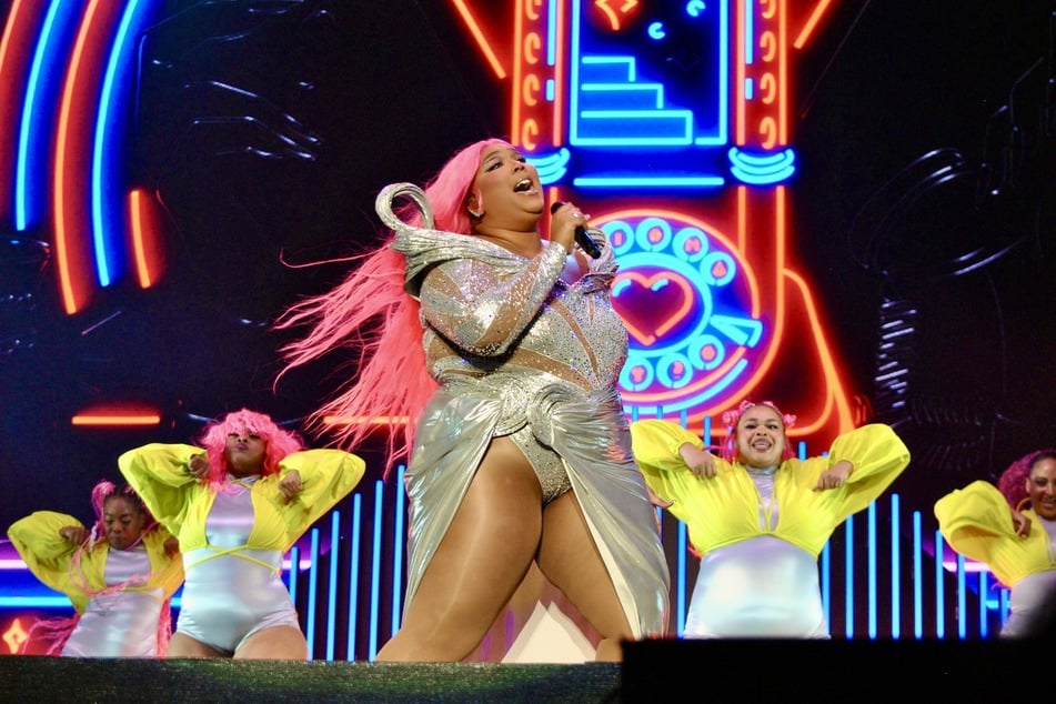 Lizzo and her backup dancers command the stage at Day 1 at Governors Ball Music Festival on Friday, June 9, 2023.