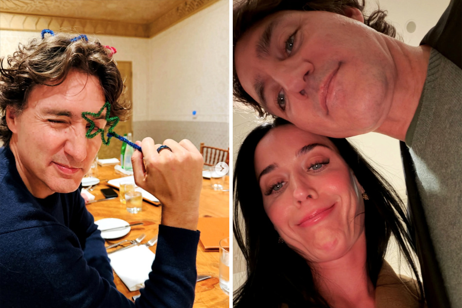 On Instagram, singer Katy Perry and politician Justin Trudeau (l.) appeared cuddly and freshly in love.