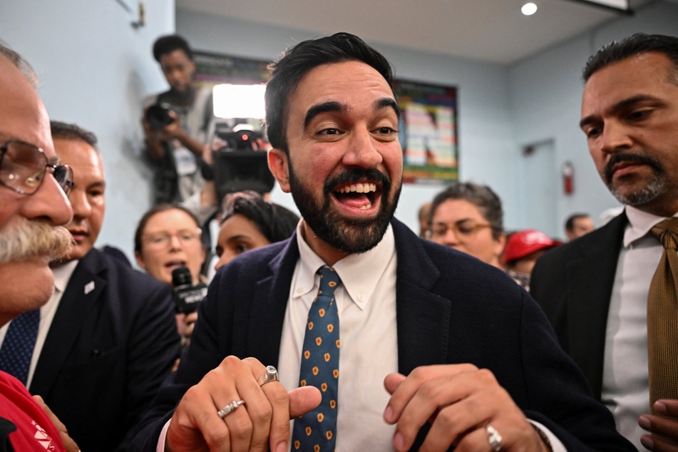 Zohran Mamdani leaves a press conference celebrating his primary victory with leaders and members of the city’s labor unions on July 2, 2025.