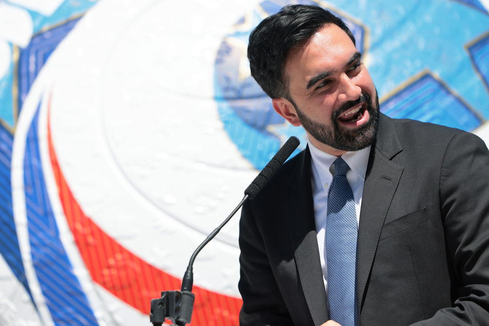New York City Mayor Zohran Mamdani speaks during a press conference at Staten Island University Hospital Community Park on April 27, 2026.