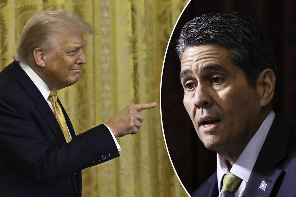 Palau President Surangel Whipps Jr. (r.) has received a request from the Trump administration to accept "third-country nationals seeking asylum in the United States."