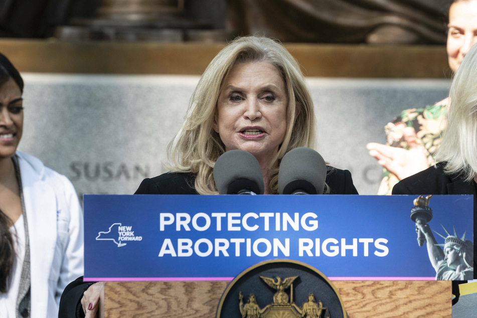 New York Rep. Carolyn Maloney used the Met Gala as an opportunity to call for recognition of women's rights.