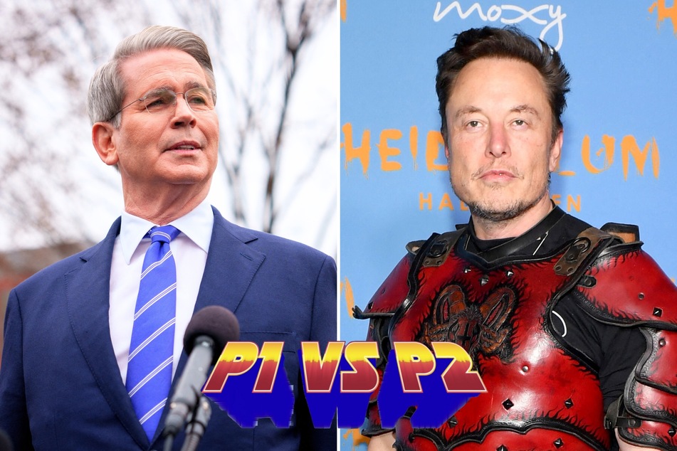 Elon Musk (r.) reportedly got into an expletive-filled shouting match with Treasure Secretary Scott Bessent at the White House.