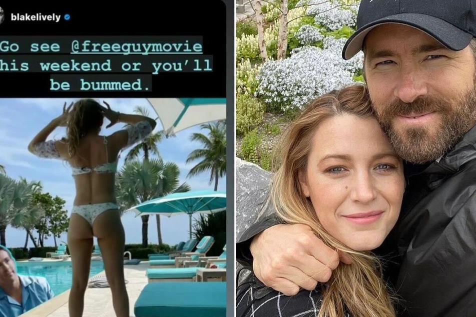 Blake Lively gets cheeky in honor of Ryan Reynold's new movie