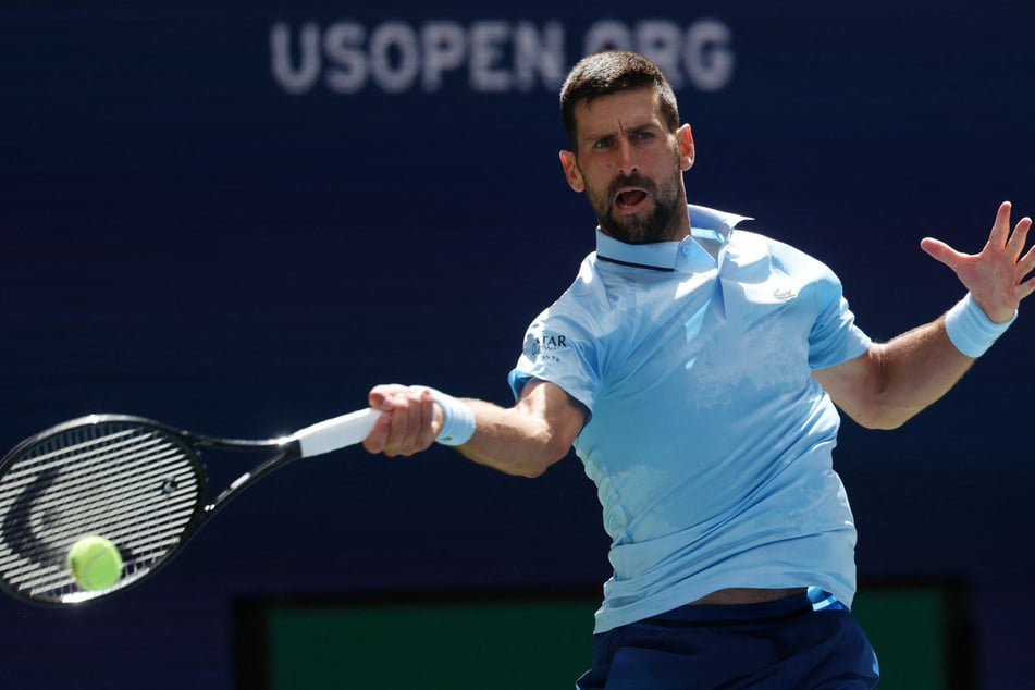 Serbia's Novak Djokovic in action during his second round match against Zachary Svajda on day four of the US Open.