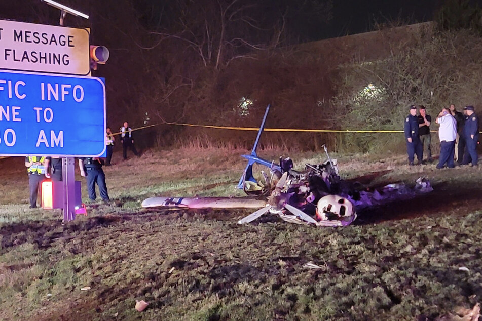 A small plane crashed and burned near Interstate 40 in Nashville, Tennessee, killing all five people on board.