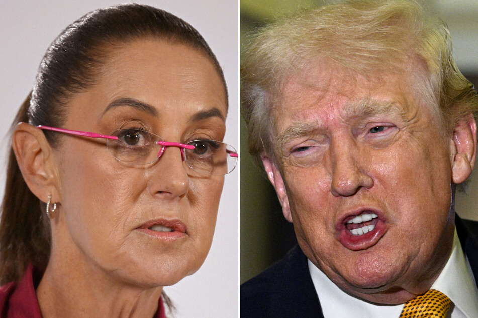 Mexico's President Claudia Sheinbaum (l.) is seeking closer ties to the US after Donald Trump's threats of ground attacks on cartels.