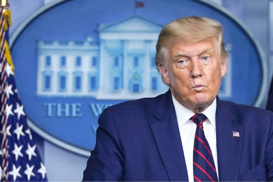 President Donald Trump speaks at the White House. A recent report claims the Trump administration forced military officials to take polygraph tests in a probe seeking a media leak.