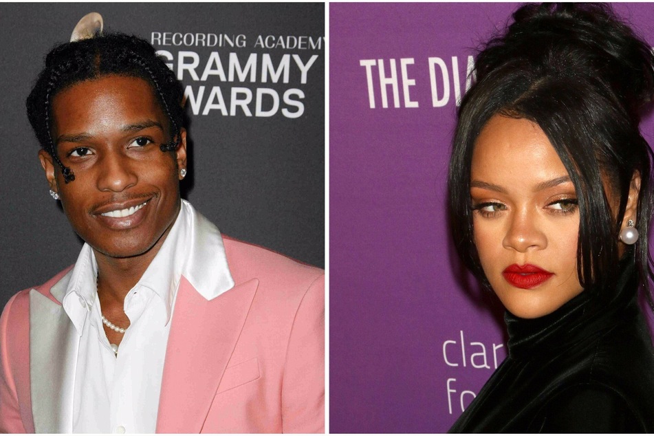 Rihanna & A$AP Rocky kiss and snuggle during date night in NYC