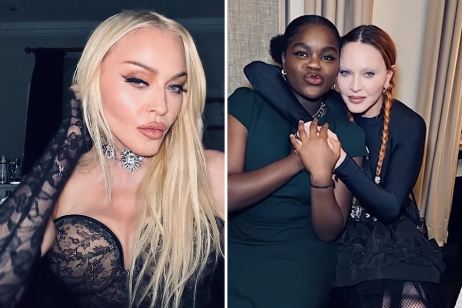 Madonna (l) celebrated her daughter, Mercy, on her 18th birthday with an epic on-stage shoutout at Madison Square Garden.