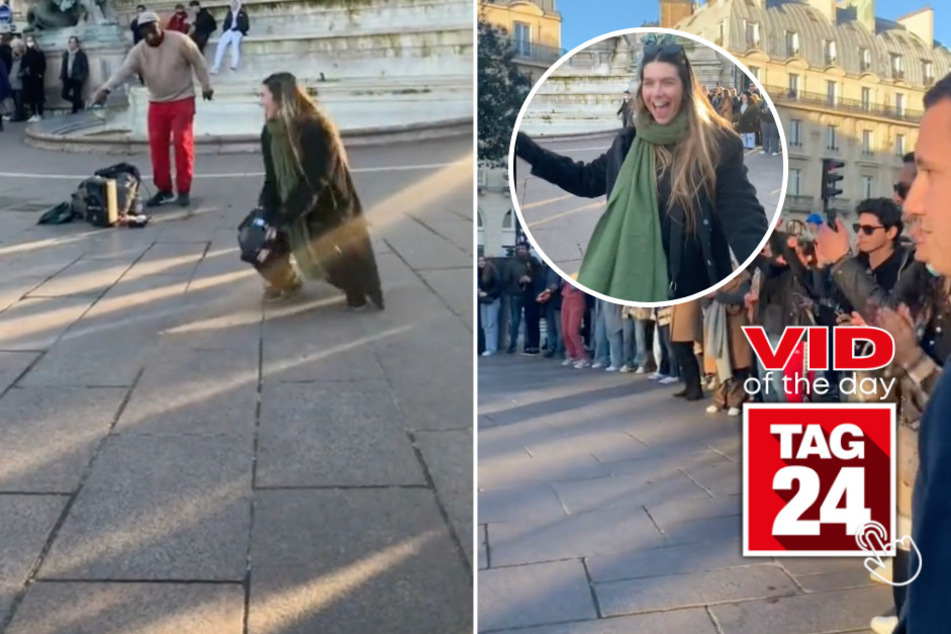 Viral Video of the Day for February 9, 2024: Girl drops it low with zero fears in front of huge city crowd!