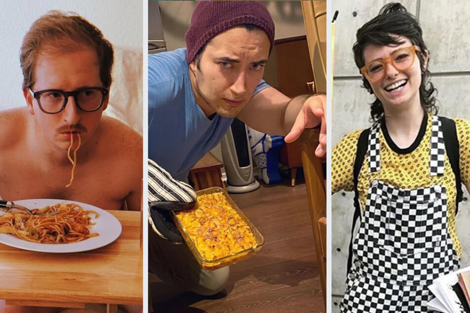 James Austin Johnson (l.), Aristotle Athari (c.), and Sarah Sherman (r.) will be joining the cast of Saturday Night Live as featured players for season 47.