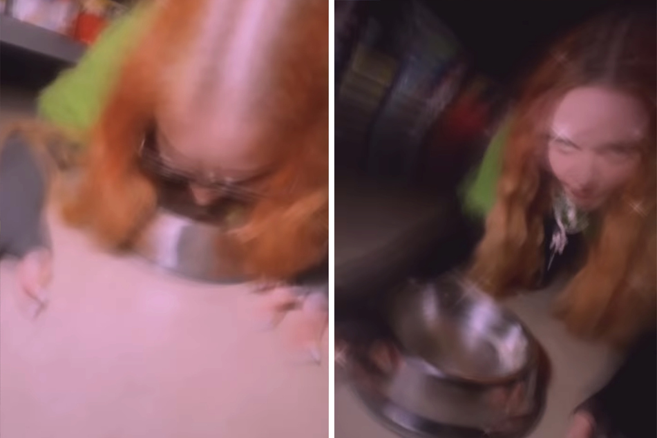 The Queen of Pop's latest Instagram reel turned into a trippy video of Madonna crawling around on the floor like a dog.