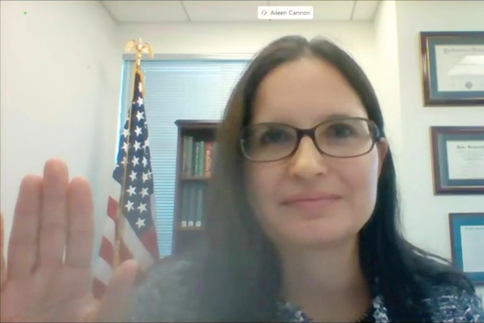 Aileen Mercedes Cannon affirming her oath as she testifies remotely before the United States Senate Committee on the Judiciary on Wednesday, July 29, 2020.