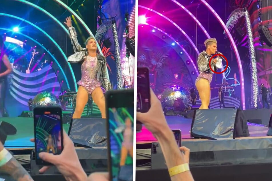 Fan throws mom's ashes at Pink during concert: "I don't know how I feel about this"