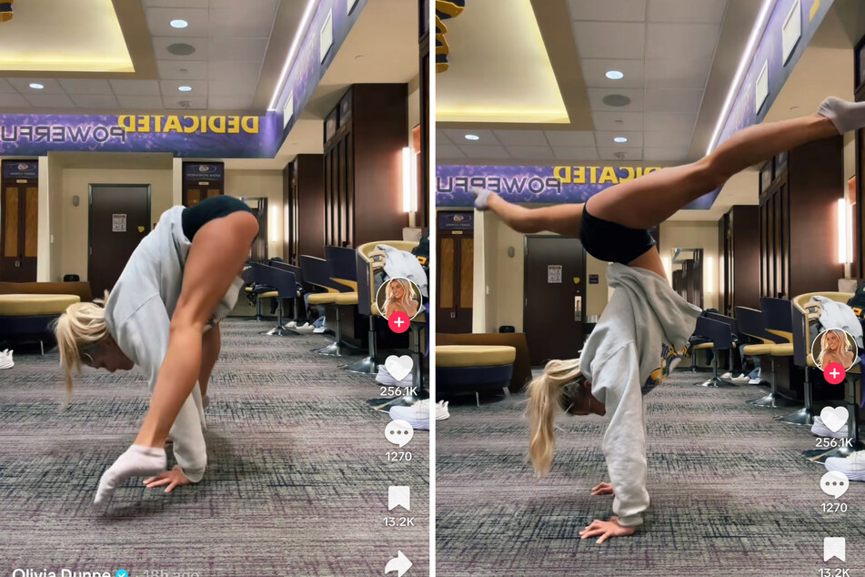 In a new TikTok, Olivia Dunne went back to her roots and displayed an impressive type of balance that many fans had never seen before.