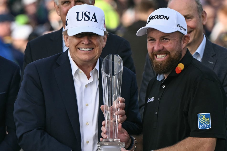 Trump takes center stage at Irish Open as he presents trophy to winner Shane Lowry