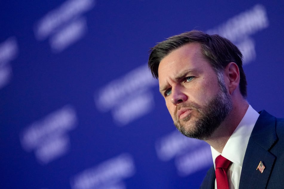 Vice President JD Vance speaks to members of the media after the US and Iran held high-level talks aimed at advancing a deal to end the Middle East conflict at the Lake Lucerne Summit, near Lake Lucerne, Switzerland, on Monday.