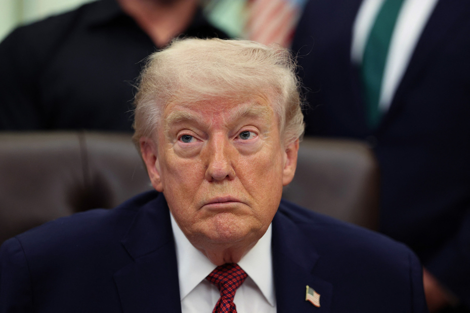 President Donald Trump said Sunday that a US destroyer ship opened fire and then took control of an Iranian-flagged cargo ship in the Gulf of Oman that tried to evade a US naval blockade.