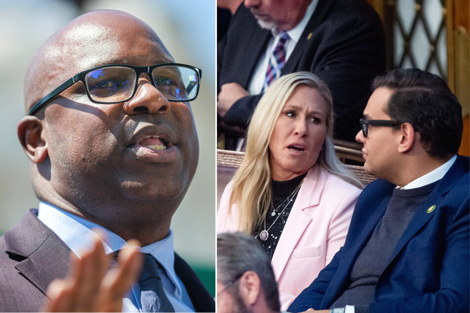 Marjorie Taylor Greene feels "threatened" by Rep. Jamaal Bowman after fight over George Santos
