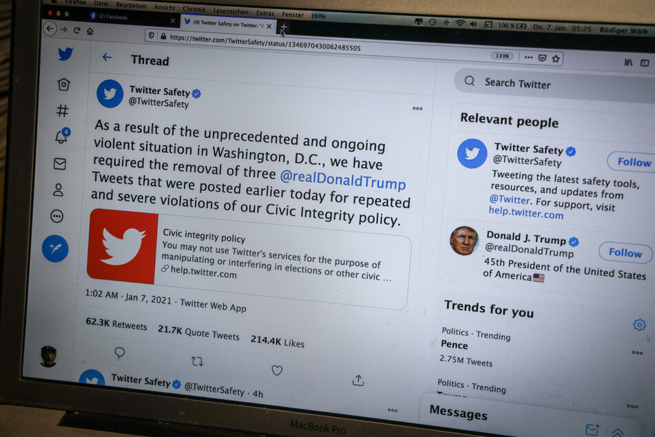 Twitter has temporarily suspended Donald Trump's account and deleted several of his posts.