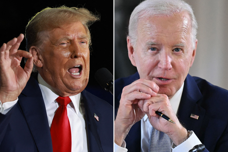 President Joe Biden (r.) and Donald Trump will face off in a 90-minute debate with mutable microphones, broadcaster CNN said Saturday.