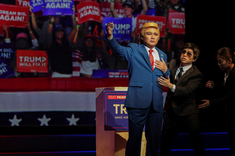 Bizarre Trump opera returns to Hong Kong – complete with Zelensky and water guns