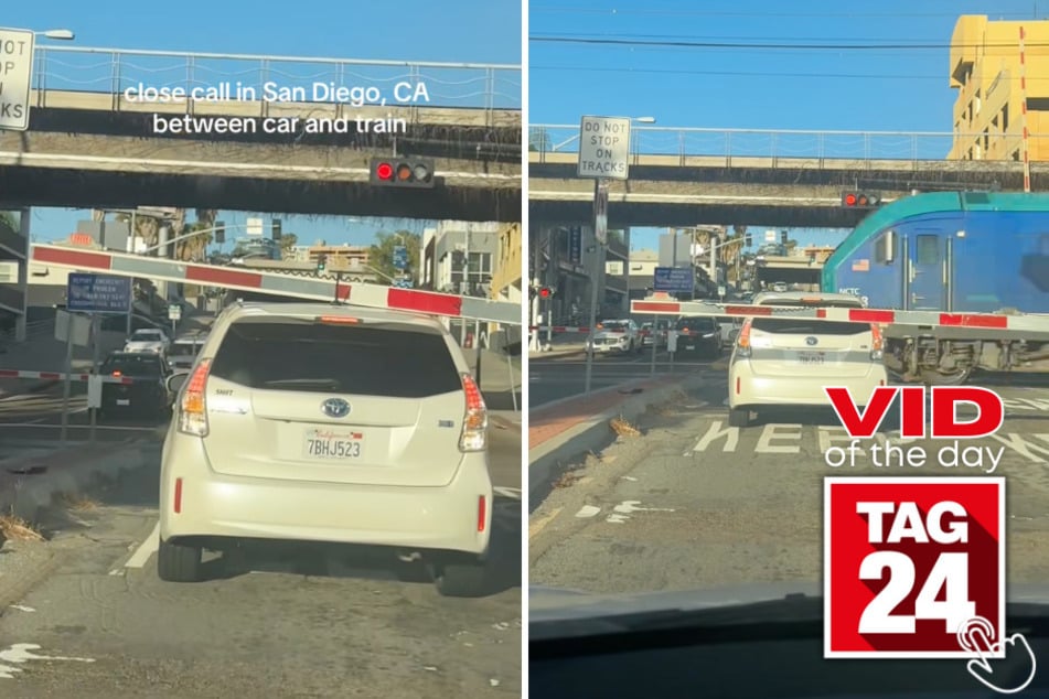 This driver had viewers yelling at their screens after making a head-scratching move at a railroad crossing!