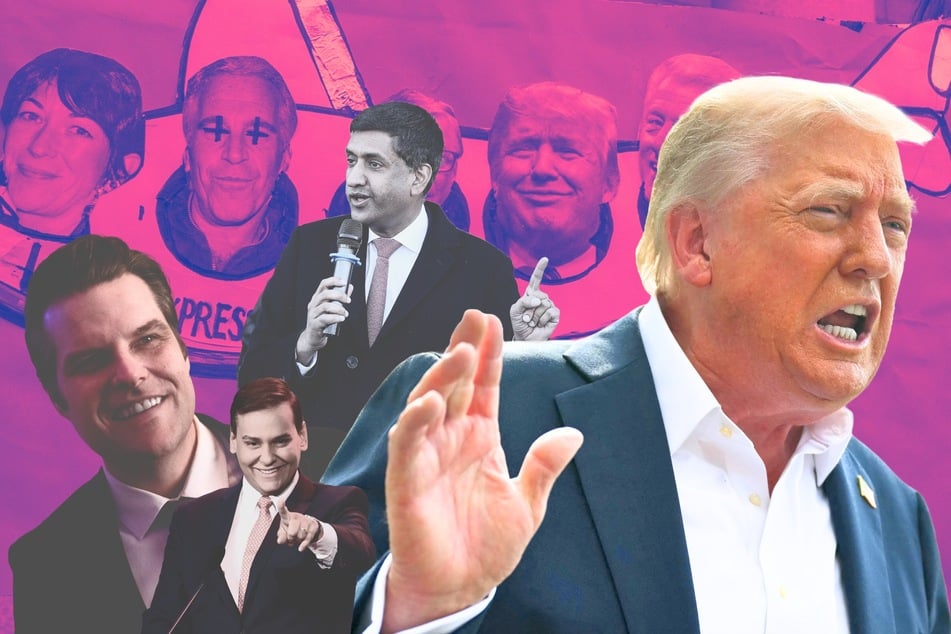 Democrats are moving to force President Donald Trump (r.) to share the Jeffrey Epstein files, while MAGA Republicans want Matt Gaetz to take over the case.
