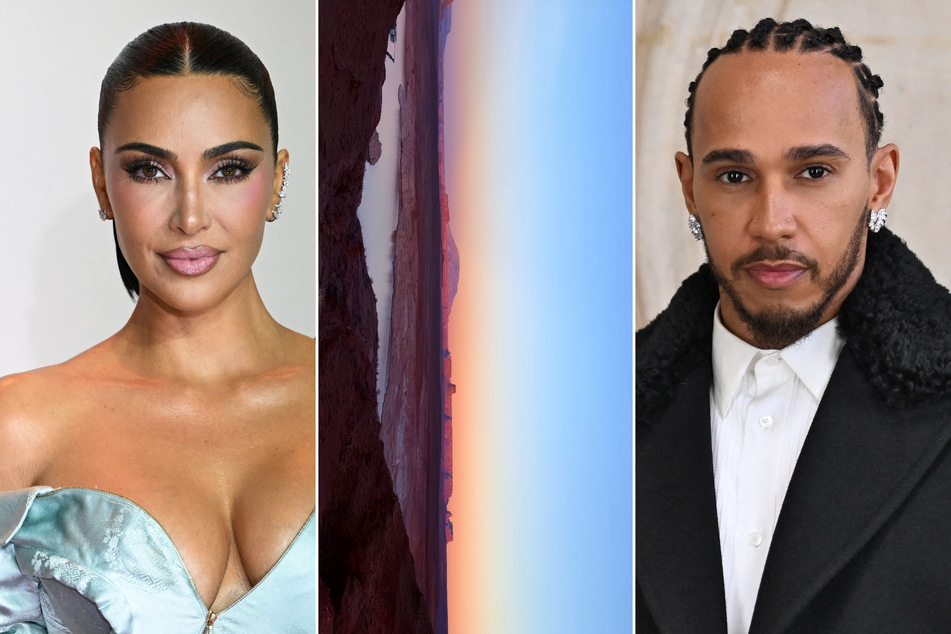 Kim Kardashian (l.) and Lewis Hamilton shared some of the sights from their recent getaway in their new Instagram stories.