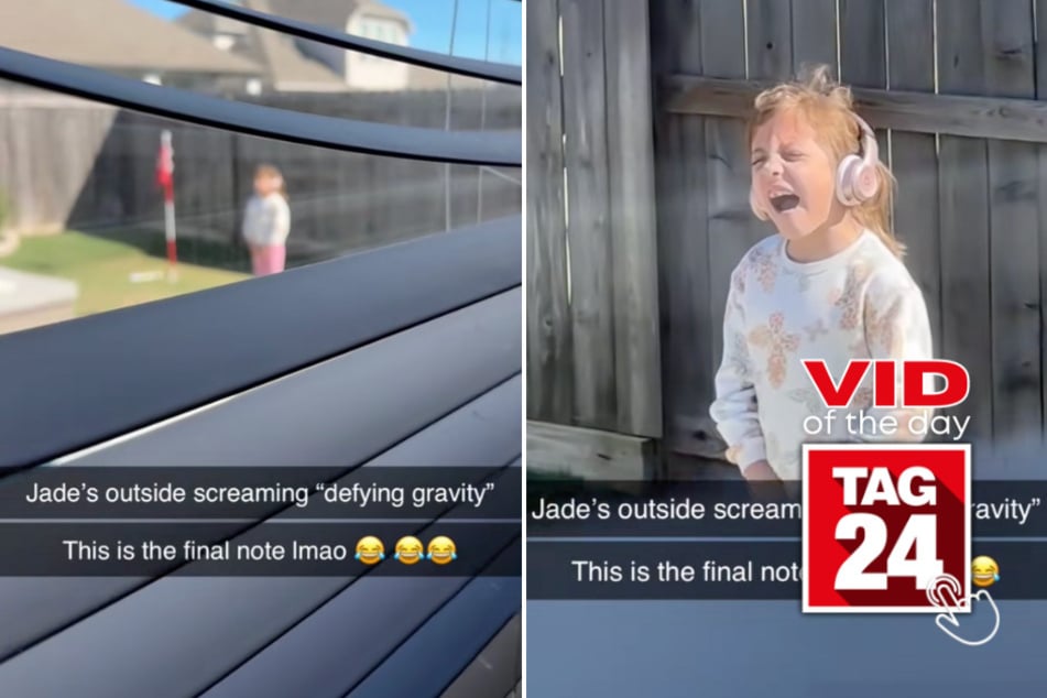 Viral Video of the Day for May 2, 2025: Mom catches daughter's epic "Defying Gravity" performance in backyard