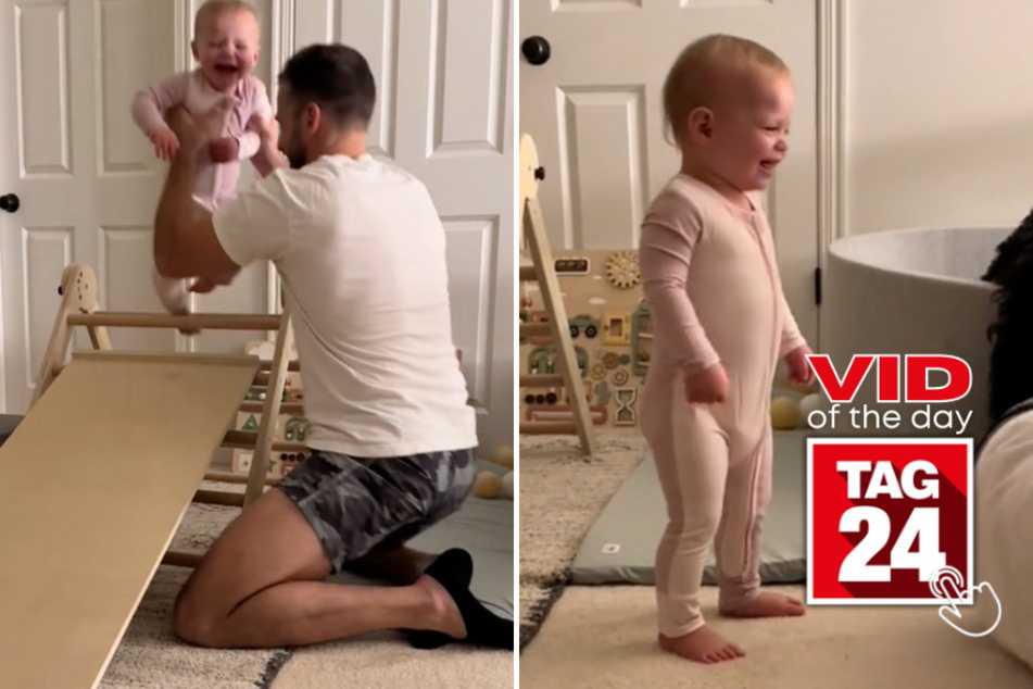 Viral Video of the Day for December 12, 2023: Toddler's hilarious belly laughs take over TikTok!