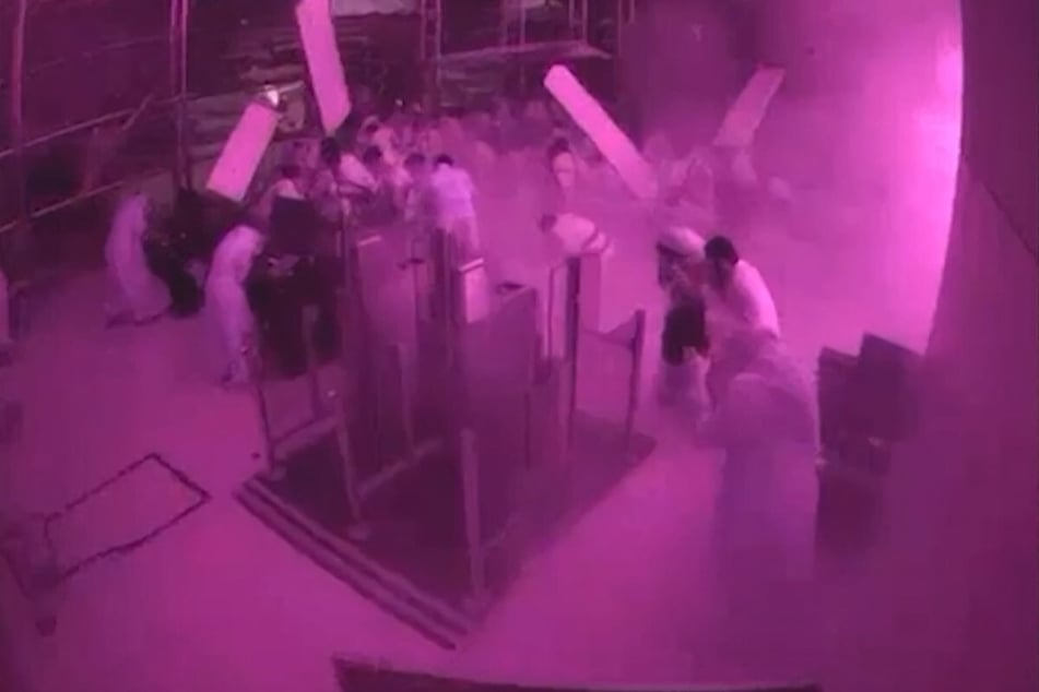 CCTV footage shows the moment King Khalid International Airport in Riyadh was hit by a Houthi strike on October 10, 2026.