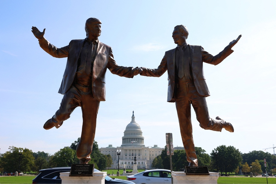 Trump and Epstein "friendship" statue abruptly removed – despite permit