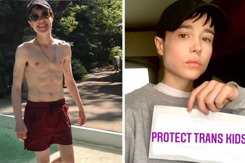 Elliot Page shows off ripped new body in first topless post since surgery