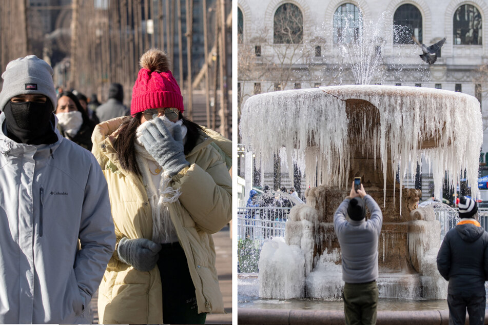 New York City gets blasted with below-zero wind chills and record-setting cold