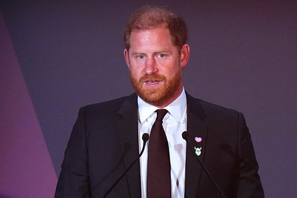 Prince Harry speaks on stage during the annual WellChild Awards in London on September 21. The Duke of Sussex recently opened up about experiencing a bout of depression after moving to Canada in 2020.