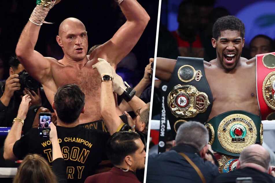 Tyson Fury (l.) will take on Anthony Joshua