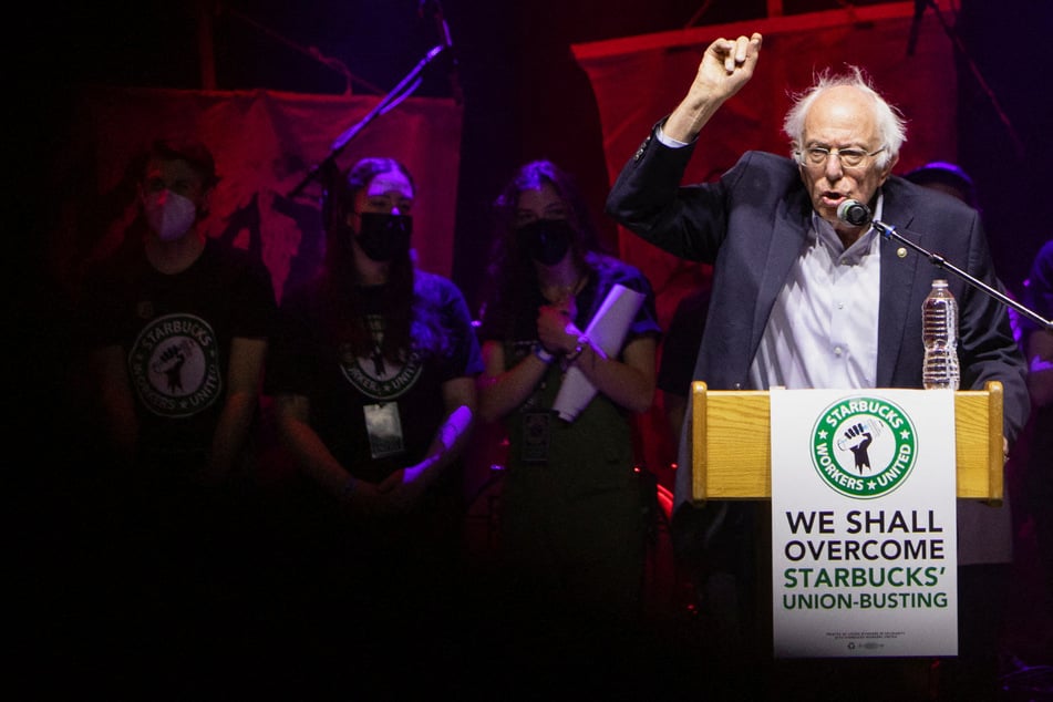 Bernie Sanders rallies behind unionizing Amazon and Starbucks workers
