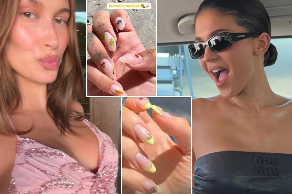 Kylie Jenner and Hailey Bieber are twinning with these adorable summery nails!